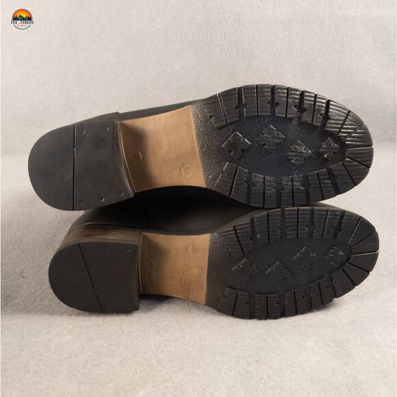 NWT Mellow Walk Vanessa Biker Boots Black Mid-Calf Leather 412109 Women's Sz 8D - Picture 4 of 15